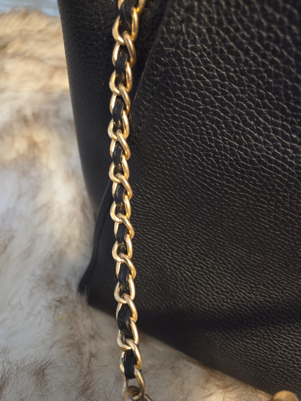 Tory Burch Black Leather Chain Tote - Picture 10 of 10